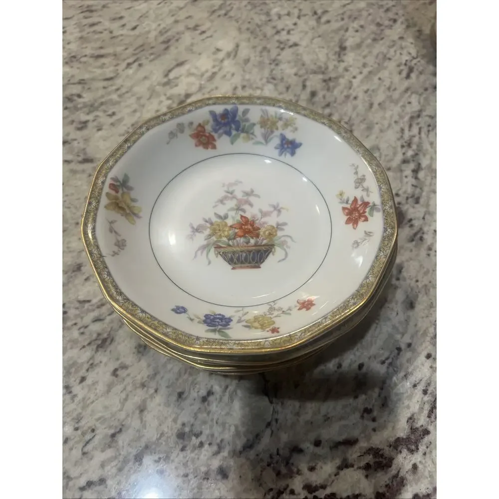 Antique Haviland‎ Soup Bowls 5 Piece Limoges Coromandel 7.75 in READ DESCRIPTION